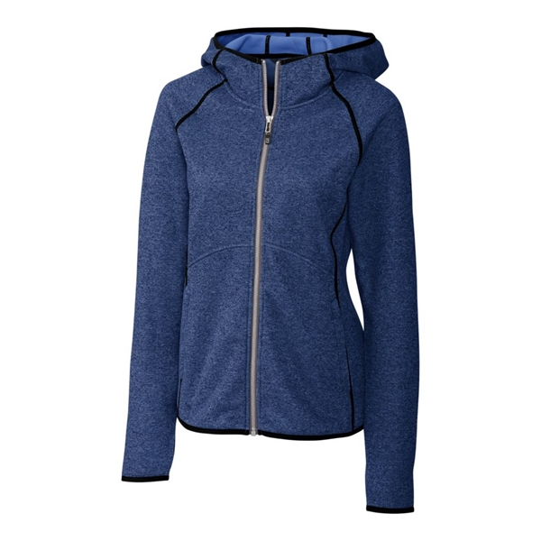 Broadway Embroidered Navy Blue Zip-up Hoodie